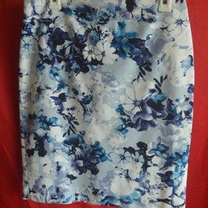 Katherine Barclay Purple, Blue and White Pencil Skirt